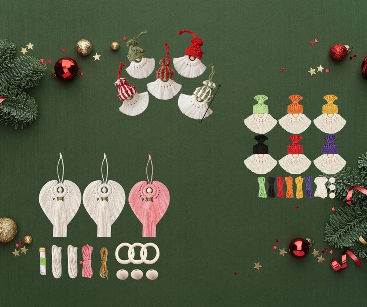 Stages,cours Création décoration pour sapin noël macramé