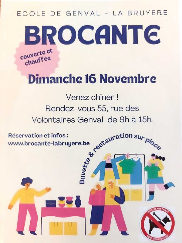  Brocante école communale Genval Bruyère