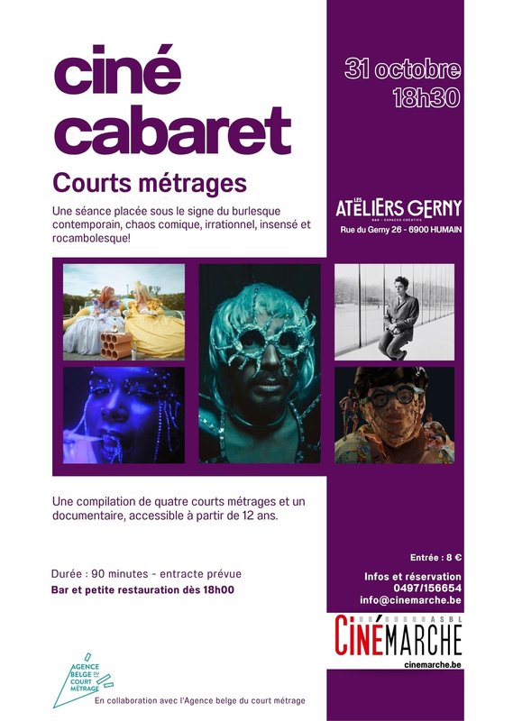 Spectacles Ciné Cabaret - courts métrages