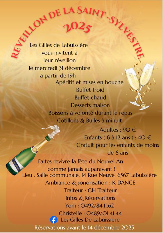 Soirées Réveillon la sylvestre
