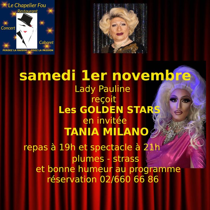 Spectacles Lady pauline reçoit golden stars en invitée Tania Milano