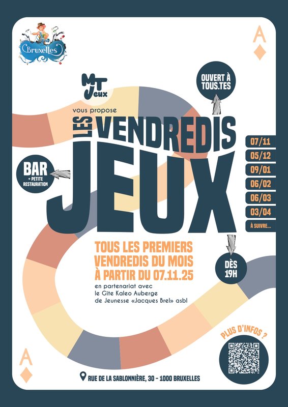 Loisirs Soirée Jeux l Auberge Jeunesse Jacques Brel - Brussels ✨