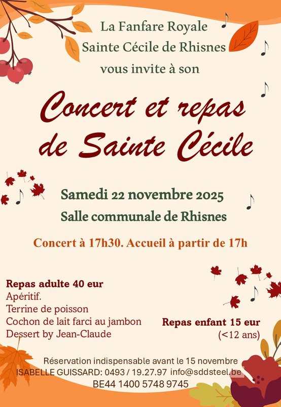Concerts Concert repas) Sainte-Cécile