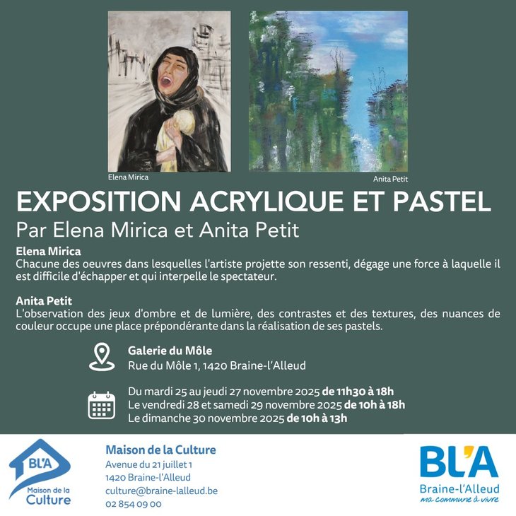 Expositions Exposition acrylique pastel Elena Mirica Anita Petit