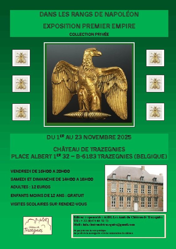 Expositions Dans rangs Napoléon - exposition Premier empire