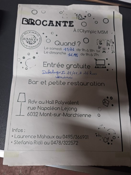  Brocante intérieur chauffée