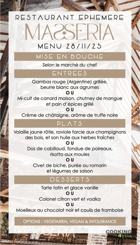 Loisirs Restaurant éphémère > Masseria