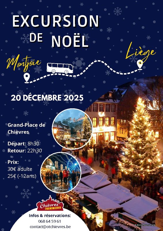 Marchés de Noël Excursion Noël marché Montjoie & Liège