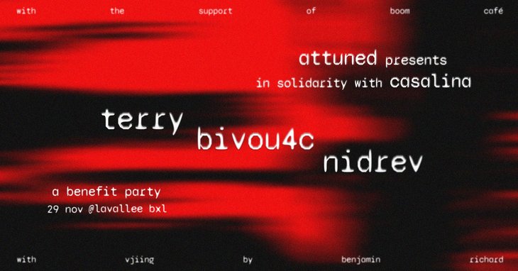 Soirées Attuned presents: a solidarity party casalina