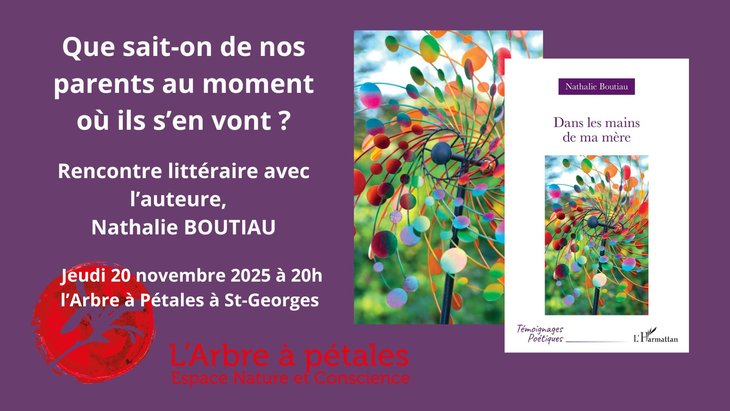 Conférences Rencontre Littéraire : Nathalie Boutiau auteure  Dans mains ma mère 
