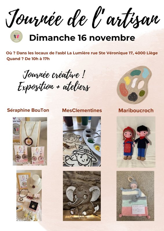 Loisirs Journée l Artisan Séraphine BouTon, Maribou Mes Clémentines