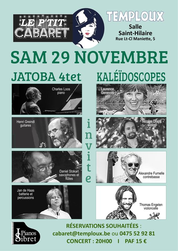 Concerts Concert jazz   Jatoba invite Kaléidoscope  
