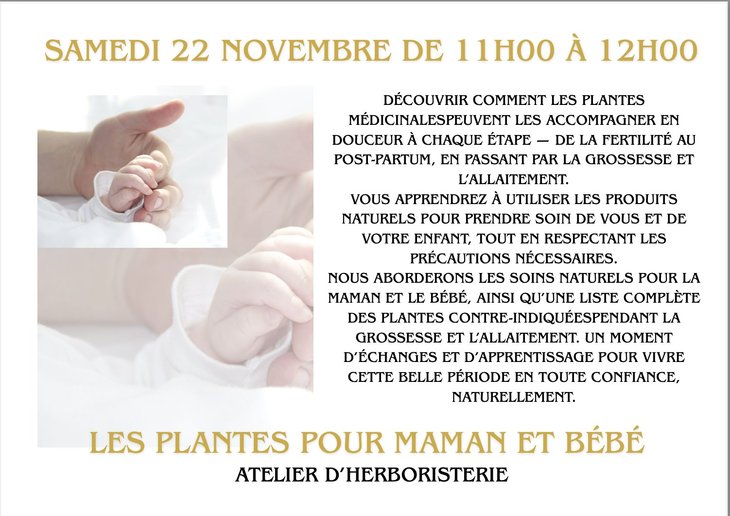 Stages,cours Les plantes pour Maman bébé