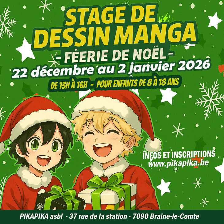 Stages,cours Stage dessin manga  féerie noël  -
