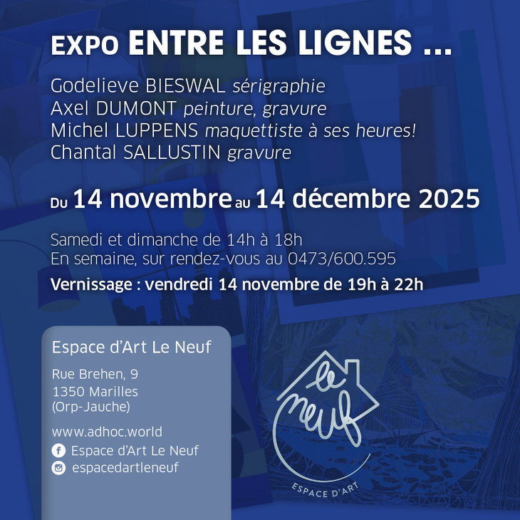 Expositions Expo   Entre lignes   Bieswal, A Dumont, M Luppens, Sallustin