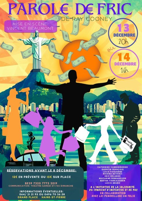 Spectacles Parole fric : comédie Ray Cooney Vincent Beaumont