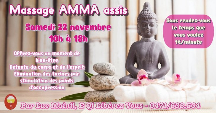 Stages,cours Massage Amma assis
