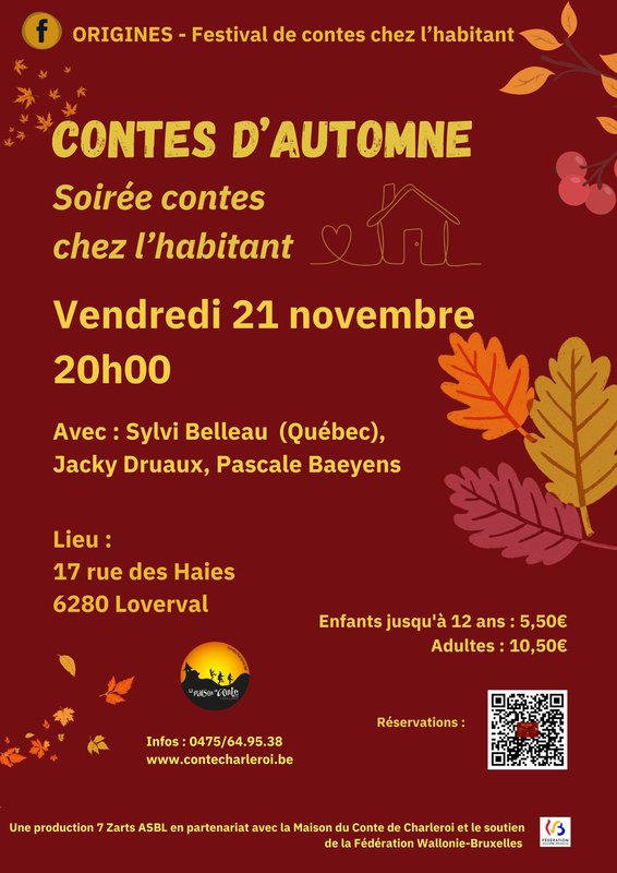 Spectacles Contes d automne - Soirée conte chez l habitant