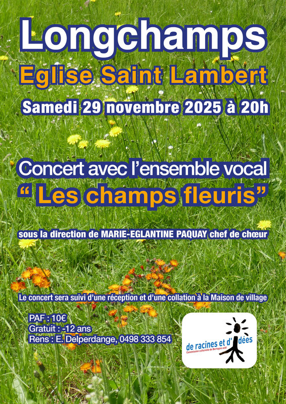Concerts Concert vocal avec l ensemble Champs Fleuris