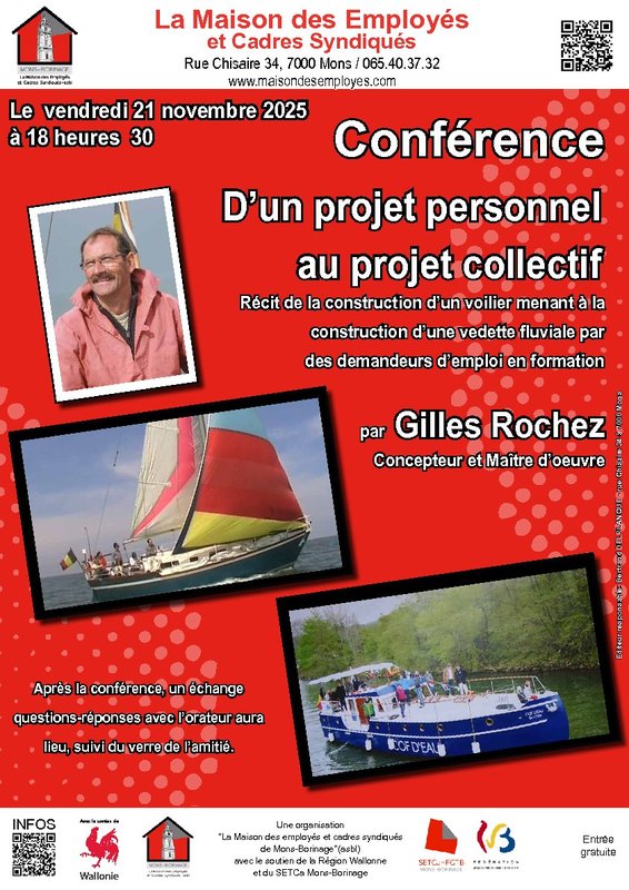 Conférences Conférence D un projet personnel un projet collectif Gilles Rochez