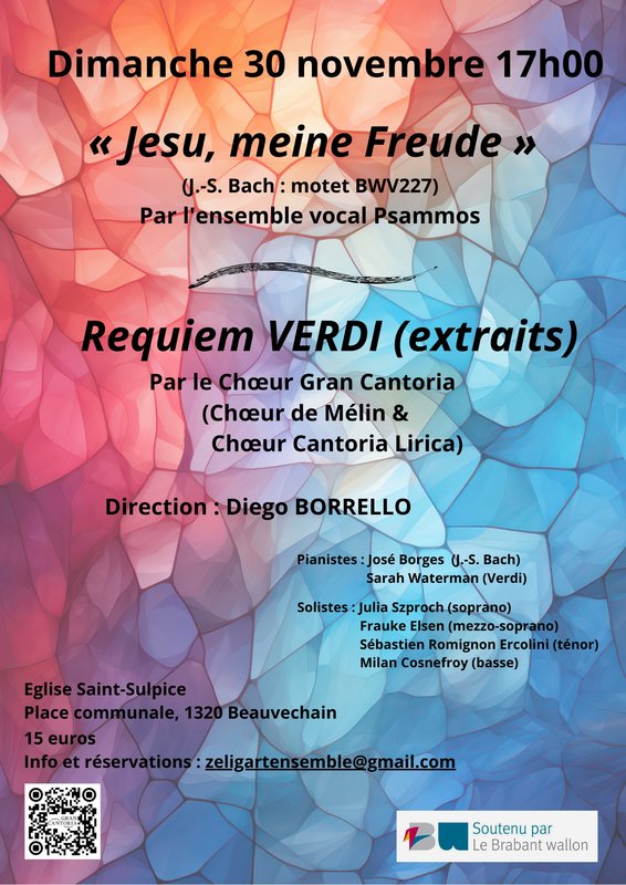 Concerts Requiem Verdi (Extraits) Jesu,meine Freude Bach
