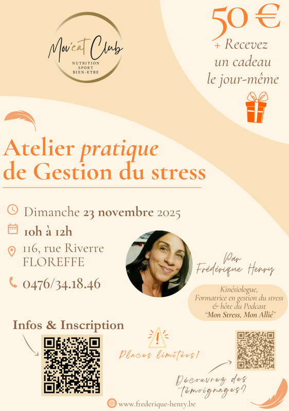 Stages,cours Atelier pratique Gestion stress
