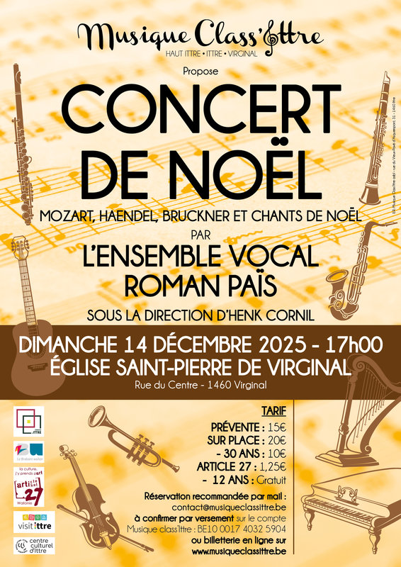 Concerts Un Concert NoËl Mozart-Haendel-Bruckner chants Noël