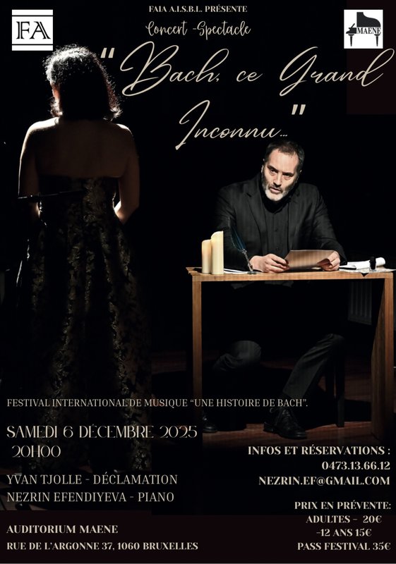Spectacles “Bach, Grand Inconnu…”  Concert-Spectacle