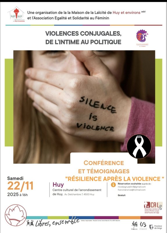 Conférences Violences conjugales, l’intime Politique. Résilience après violence.
