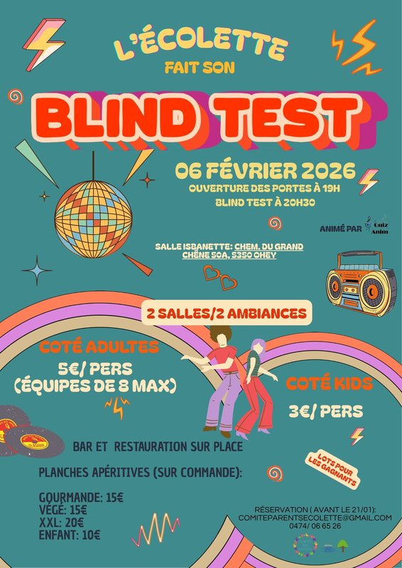 Soirées L Ecolette fait Blind Test