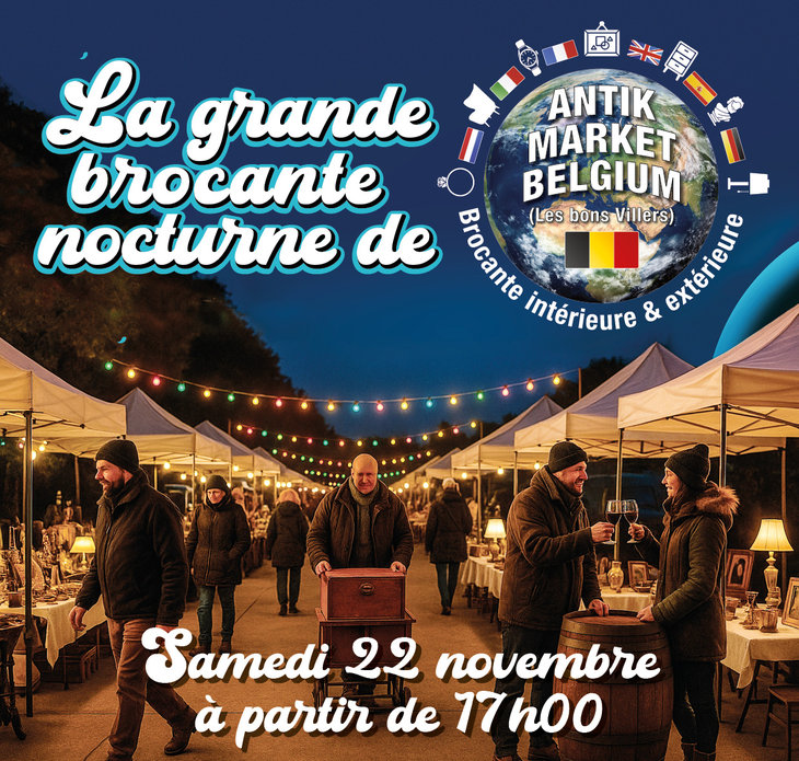  La grande brocante nocturne l Antik Market Belgium