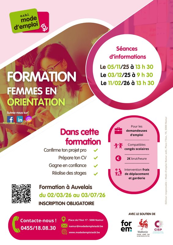 Stages,cours Formation d orientation - Femmes orientation