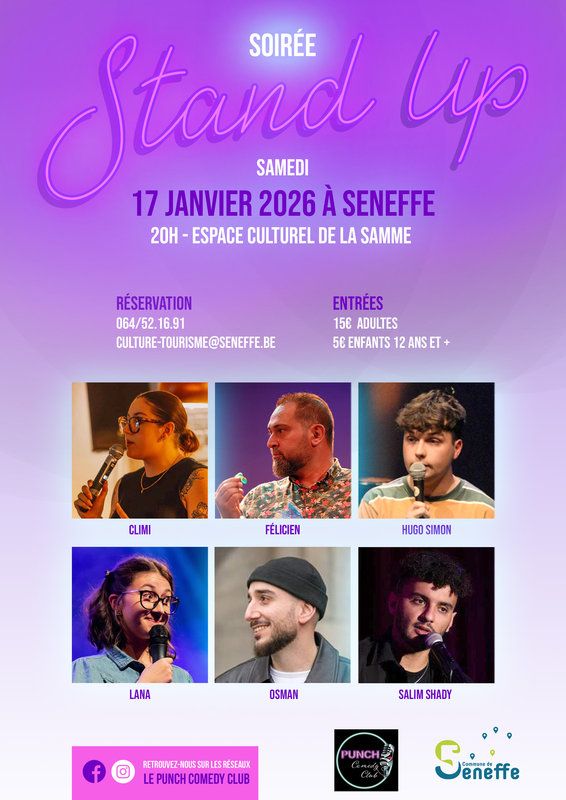 Spectacles Soirée stand du Punch Comedy Club