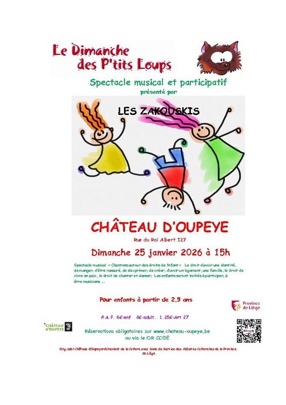 Spectacles Dimanche p tits Loups : Zakouskis spectacle musical