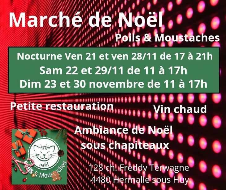 Marchés de Noël Poils moustaches organise marché Noël
