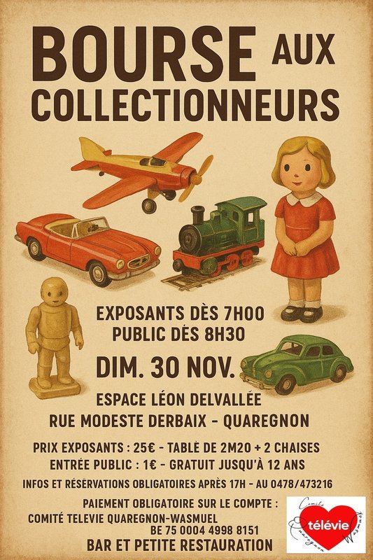  Bourse collectionneurs Brocante jouets Saint-Nicolas profit du