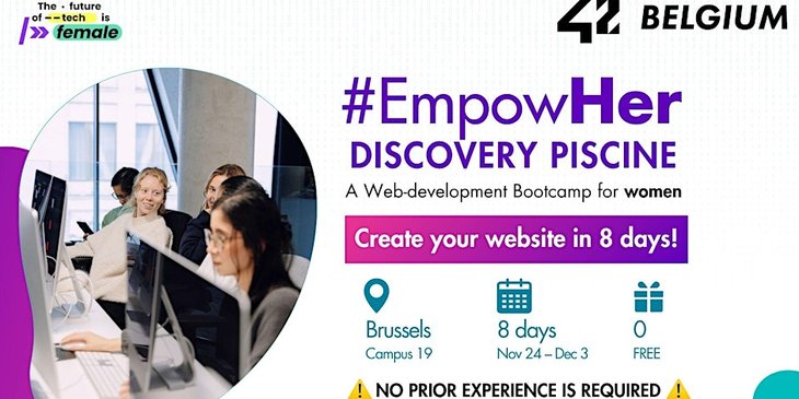 Stages,cours EmpowHer : learn code a website 8days ! -Web-development bootcamp women