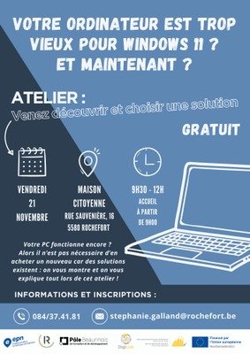 Stages,cours Votre ordinateur trop vieux pour Windows ?