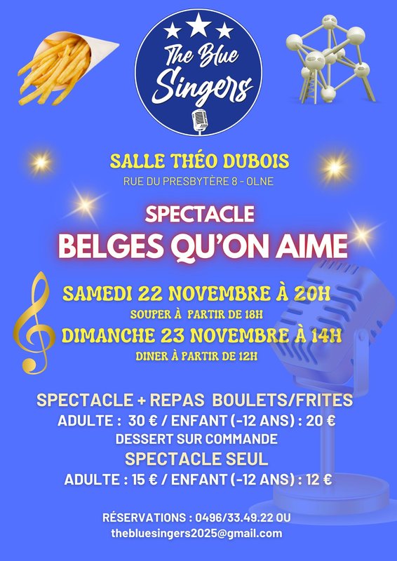 Spectacles Belges qu on aime The Blue Singers