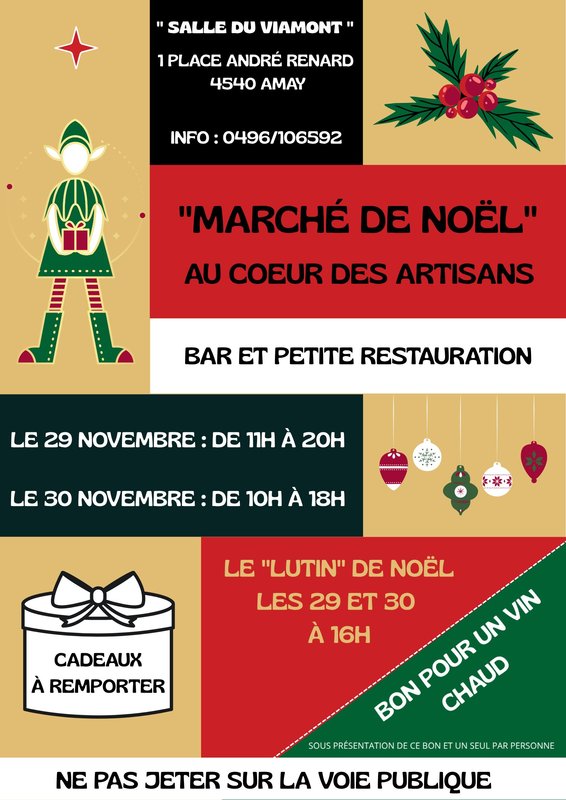 Marchés de Noël Marché Noël cœur artisans