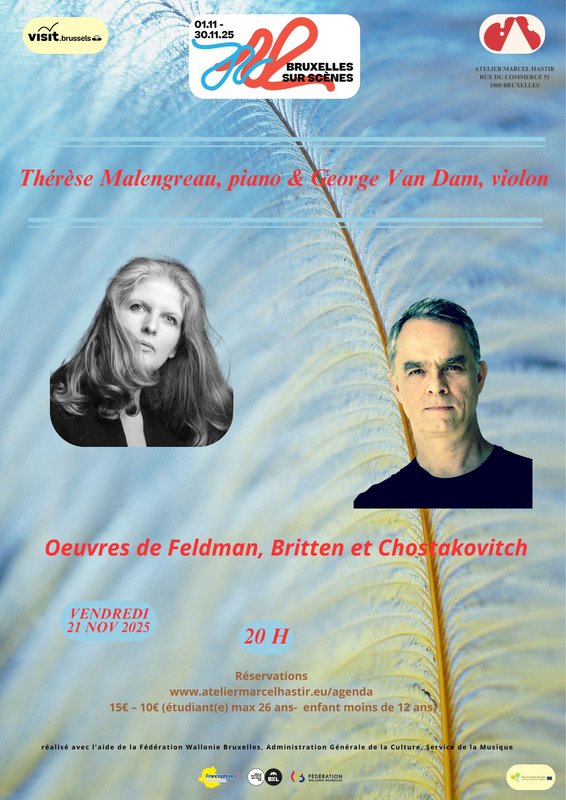 Concerts BxlsSurScènes Thérèse Malengreau, piano & George Dam, violon oeuvres de