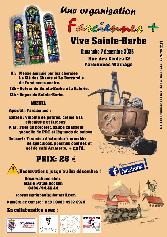 Loisirs Vive Sainte-Barbe organisé Farciennes +