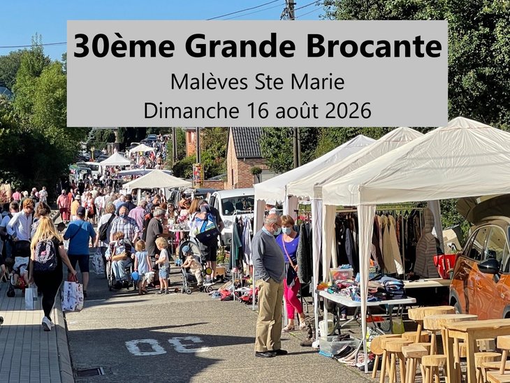  30ème Grande Brocante Annuelle Malèves Marie (Perwez Bt)