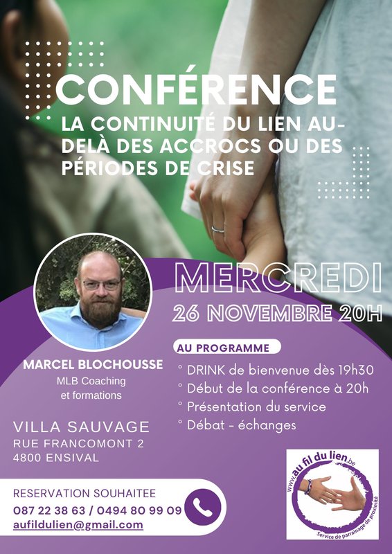 Conférences Conférence: continuité lien delà accros des périodes crise 