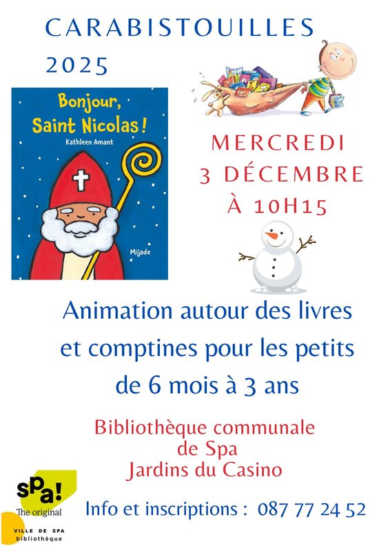 Spectacles Carabistouilles : Heure conte pour petits