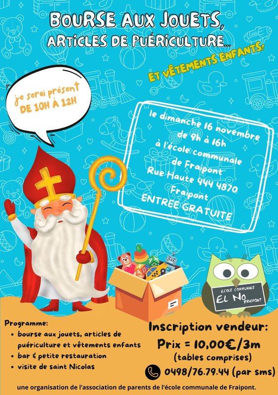  Bourse jouets, articles puériculture vêtements d enfants.
