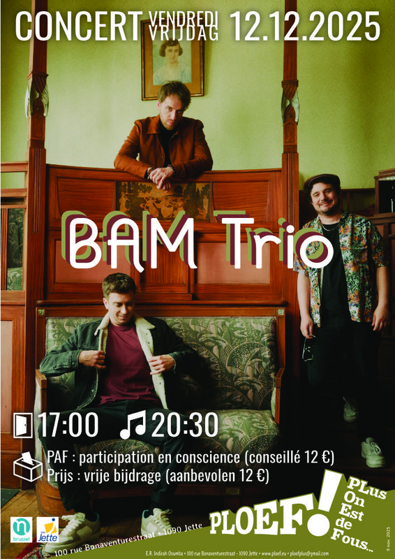 Concerts Concert jazz: Bam Trio »