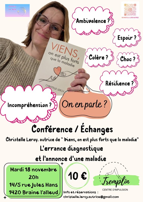 Conférences Conférence / Echange  L errance diagnostique l annonce la maladie 