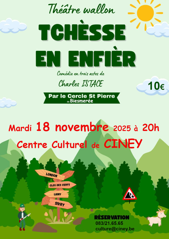 Spectacles Théâtre Wallon  Tchèsse enfièr 