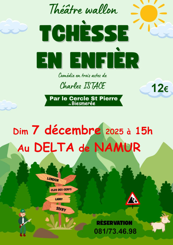 Spectacles Théâtre Wallon  Tchèsse Enfier 